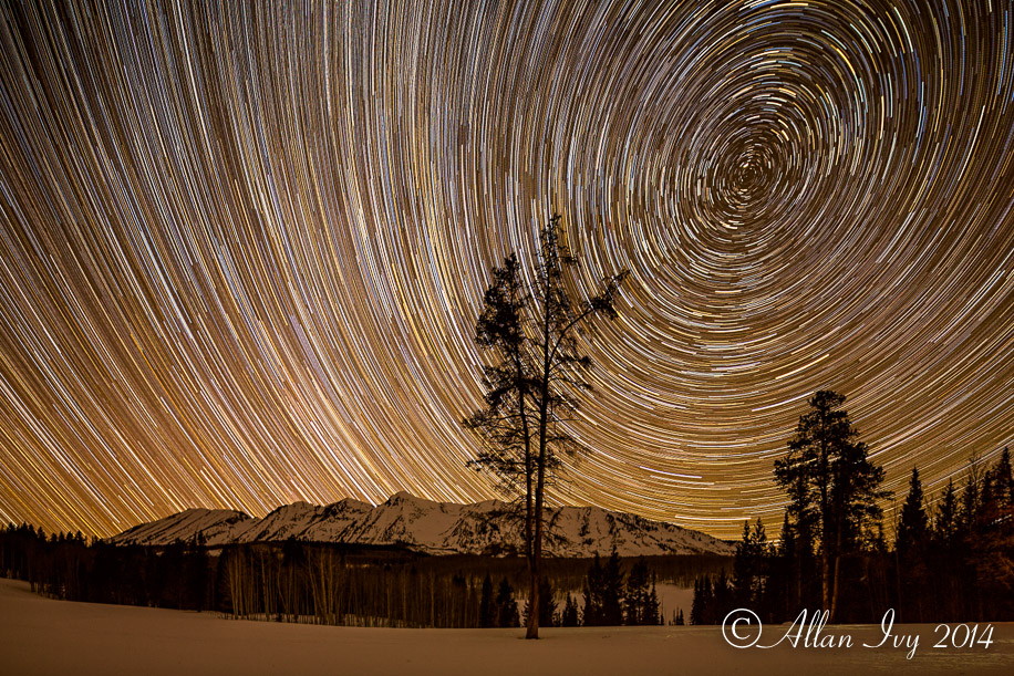 "Stars moving through the heavens above the Anthracite Range" Gu